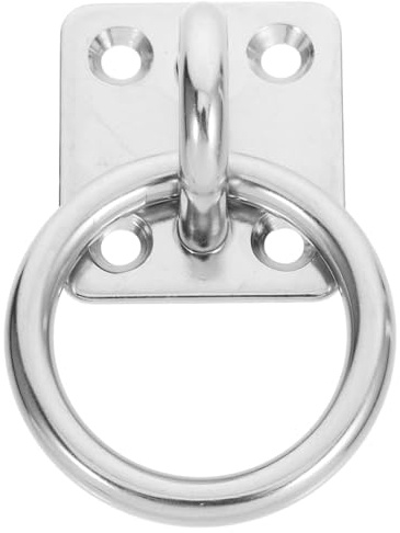 MUCKLILY Heavy Duty Pad Eye Plate Hook Stainless Steel Ceiling Anchor for Solid Wall Deck Mounting Outdoor Hanging 2.36X1.89X1.61In