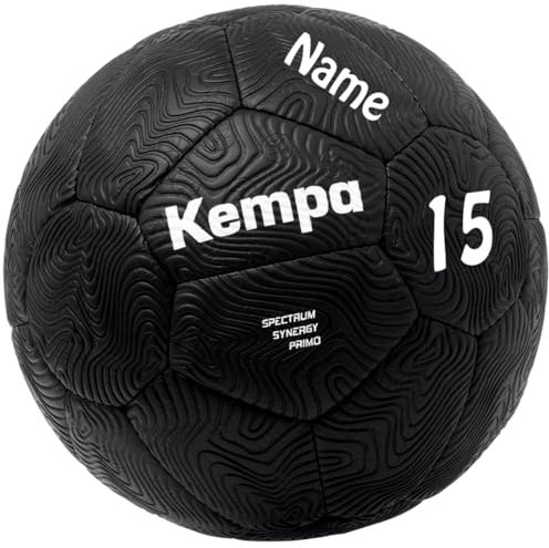 Kempa Handball Spectrum Synergy Primo schwarz personalisiert Größe 2 mit Aufdruck Name