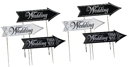 UKCOCO 2 Ensembles Panneaux Directionnels Décoratifs pour Cérémonie pour Décorer Invités