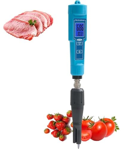 Digital pH Meter Professional Water & Soil Tester with Automatic Temperature Compensation 0.01 High Accuracy for Hydroponics Swimming Pools Food Meat Agriculture
