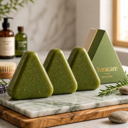 2026 New Yoracare Hair Soap, Korean Scalp Revival Bar, Natural Botanical Anti-Hair Loss Shampoo Bar – Gentle, Hydrating & Scalp-Friendly Herbal Care 3.71 Oz(3PCS)