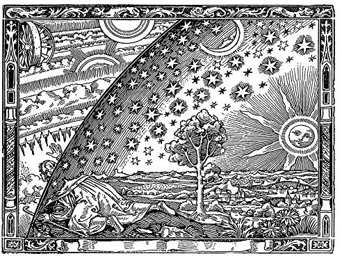Wee Blue Coo Painting Space Medieval Cosmology Hachette Universe Art Print Poster Wall Decor Kunstdruck Poster Wand-Dekor-12X16 Zoll