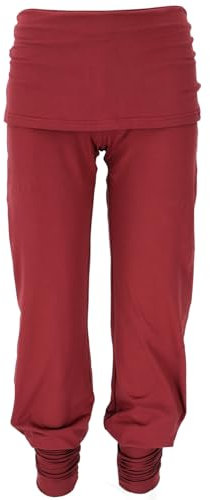 GURU SHOP Yoga-Hose mit Minirock in Bio-Qualität - Paprika, Damen, Baumwolle, Size:L