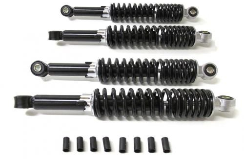 Unbekannt 4x 310mm Stoßdämpfer Schwarz 5-fach verstellbar Tieferlegung Set für Simson Duo Schwalbe Star SR4-2