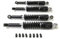 Unbekannt 4x 310mm Stoßdämpfer Schwarz 5-fach verstellbar Tieferlegung Set für Simson Duo Schwalbe Star SR4-2