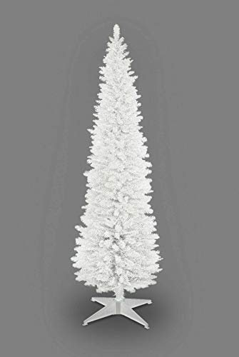 EliteKoopers 4ft White Artificial Pencil Slim Christmas Tree For Xmas Decoration