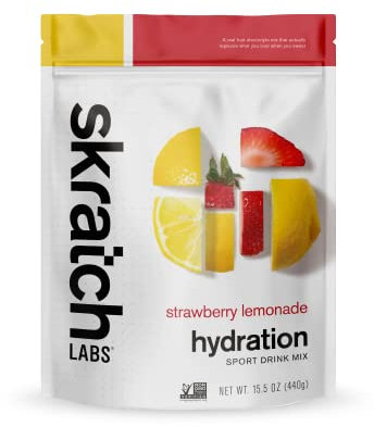 Skratch Labs | Mezcla de bebida en polvo para hidratación deportiva - Limonada de fresa 20 porciones