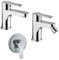Set di miscelatori Paffoni Blu lavabo, bidet e doccia