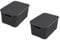 BranQ - Home essential Korb in Rattan Design 2er Set Grösse S 7l, Kunststoff PP, Anthrazit, 7 l