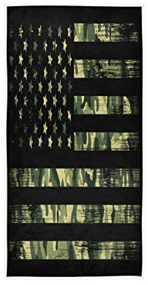HMZXZ RXYY Handtücher, Baumwolle, USA-Flagge, Camouflage, weiches Handtuch, Mehrzweck-Badetuch, Strandtuch für Zuhause, Küche, Schwimmen, Spa, Fitnessstudio, 76,2 x 38,1 cm