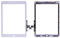Touchscreen-Digitizer für iPad Air 1 / iPad 5 5th A1474 A1475 A1476 (weiß)