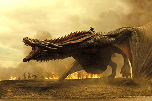 TTbaoz 1000 Pieces Of Jigsaw Puzzle For Adults Game Of Thrones Dragon Poster Cover Children Puzzle Puzzle Sets For Family | Educational Game