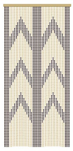 Rideaux en Perles de Bois Rideau de Perles en Ficelle pour Les Portes, Perles en Bois Porte Salon Cloison Style rétro, Cloisons Placards Rideaux à la Main, 45 brins, 90x200cm