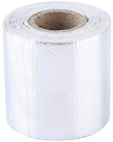 Selbstklebende wärmereflektierende Klebebandrolle mit Kleberücken 5m * 5 cm Hitzeschildband aus Aluminiumfolie(Silber)