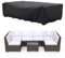 BROSYDA Housse pour Salon de Jardin Extérieur (242x162x100cm), 600D Résistantes Housse Salon de Jardin avec Sortie d'air, Anti-UV, Housse Table de Jardin pour mobilier de jardin, Chaises