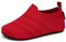 SAGUARO Kinder Hausschuhe Mädchen Jungen Pantoffeln Leicht Rutschfest Hüttenschuhe Weich Flexibel Slippers für Frühling Sommer, Rot 26/27 EU
