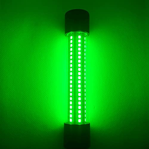 WESLITE 20W Extrem Hell Grünes LED Unterwasser Angellicht Crappie Shad Squid Lure Bait Nacht Angellicht 12V-24V Grüne Unterwasser Eisfischen Locklicht Fischfinder Lampe mit 5M Netzkabel