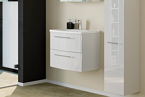 Waschtisch Badschrank Waschplatz Bad Waschbecken Schrank Badmöbel Genua I