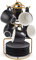 YHOSSEUN 3 Ouces Espresso Cups with Saucers Set, Porcelain Coffee Cups and Metal Stand Demitasse Cups for Espresso, Latte, Cafe Mocha, Cappuccino and Tea, Set of 6, Black