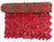 QYEW Protezione per la privacy artificiale con fiore di edera, siepe artificiale in edera, schermo per la privacy decorativo a traliccio da parete per esterni giardino e cortile, rosso 1 x 3