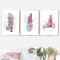 GSHRED Set Von Bild Auf Leinwand FüßE Abstraktes Skelett Aquarell Wandposter Fuß Knochen Klinische Anatomie Der Medizin Medizinische Praxis Dekor Rahmenlos 40×50cm×3pcs