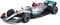 Bburago Mercedes AMG Petronas F1 Team W13 (2022): Modellauto im Maßstab 1:43, #63 George Russel, Windowbox, Silber (18-38065R)