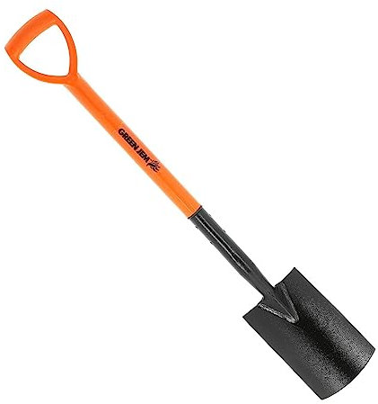 Heavy Duty Garden Border Digging Spade Carbon Steel Lightweight D Handle Orange