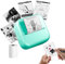 LabelCenter Mini Printer,Sticker Drucker M02L, Mini Drucker Aufkleber Compatibel Mit iPhone und Android für Geschenke, Tagebücher, Listen, Memos, QR-Codes, Notizen, 1 Rollen, Grün