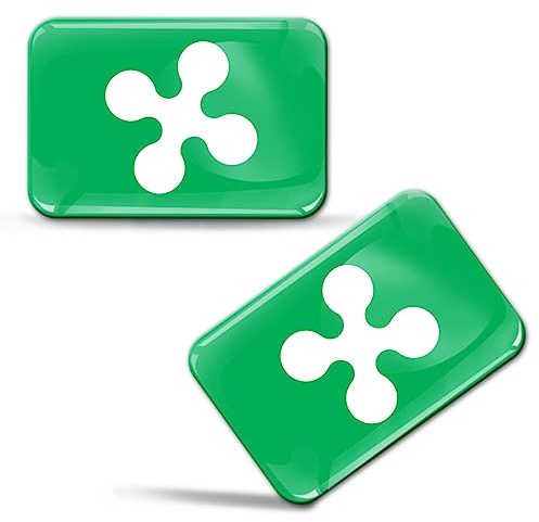 SkinoEu Auto Flagge Aufkleber Moto 3D Gel Emblem Domed Badge 2er Set F 242