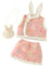 Kleinkind Mädchen Frühling Winter Langarm rot kariert Neujahr Tops Rock mit Kaninchen Tasche 3 STÜCKE Outfits Kleidung Set Penaten Set Neugeborene