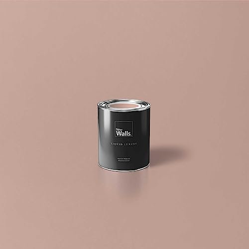 New Walls Premium Peinture murale Rose Saumon Liquid Luxury Peinture émulsion d'intérieur - 1 L