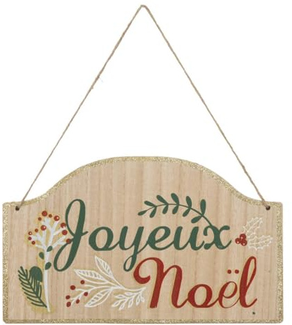 FEERIC LIGHTS & CHRISTMAS - Cartello da Parete Merry Christmas in Legno 30 cm
