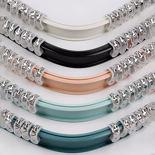 Rail De Rideau De Plafond Flexible En Aluminium Pour Rideaux Pour Baies Vitrées, Camping-cars, Noir Blanc Piste Rideau Occultant Tringle Facile À Installer, Tringles À Rideaux Lourdes Luxueuses