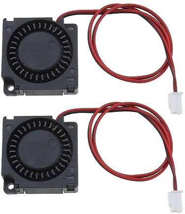 ECSiNG 2Pcs 30x30x10mm 24V DC Double Ball Bearing Blast Computer Fans for Laptop, 3D Printer, Speaker