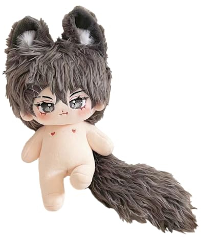 niannyyhouse Kaninchenohren Junge Gefüllte Körper Schwanz 20cm Plüsch Puppe Tragbare Kleidung (11-with Skelett)