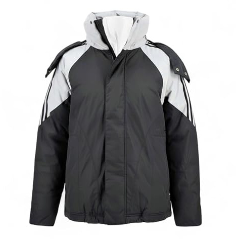 adidas Logo Down Jacke Oversize Damen Daunenjacke Winterjacke schwarz GD2506