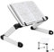 Buchständer - Höhenverstellbarer Bücherständer mit Strapazierfähigen Aluminiumarmen, Buchhalter Leseständer für Dicke Hardcover, Rezepte, Laptop und iPad Weiß