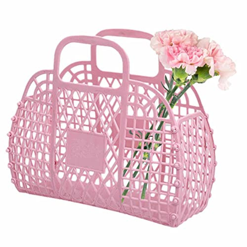 Samuliy Jelly Bags Für Damen - Gelee Tasche - Helle Jelly Bags - Helle Jelly Strandtasche, Geschenkkorb In Leuchtenden Farben - Wiederverwendbarer Geschenkkorb
