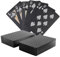 MageJoy 2 Deck Black Playing Cards - HD Spielkarten 54 Blatt, Spielkarten Poker Plastik - Wasserfestes Kartenspiel