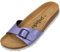 Palado Pantoletten Damen Malta Metallic – gefertigt in Spanien – weiche Veloursleder-Decksohle – robuste EVA-Sohle – edles Metallic-Design Lila UK8 - EU41