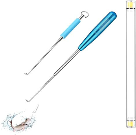 YUGUOLAN 2 Stück Edelstahl Hakenlöser Angeln, Angelhaken Entferner, Hackenlöser Bei Fischen, Tragbarer Haken-Entferner Mit Magnete Fur Kleine Und Große Hackenlöser Fischen - Angelzubehör (13/17cm)