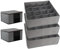 Zythrem 3 Stück Aufbewahrungsboxen für Socken und Unterwäsche 16 Zellen Schublade Organizer+2 Stück Aufbewahrungstasche Faltbare Schubladen Organiser, Schublade Aufbewahrungsboxen 32 * 32CM (grau)
