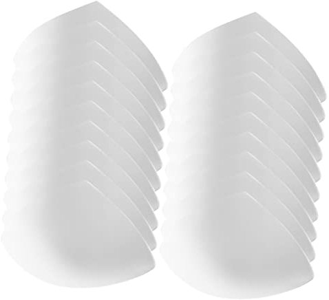 VALICLUD 10 Pairs Removable Bra Pads Inserts Sponge Cushions White Soft Sports Bra Cup Pads for Women Non-wired Comfortable Suitable for Everyday and Gym Use Size 12