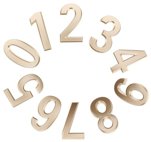SEWOART 10pcs Mailbox Numbers Stickers for outside House Numbers Self Adhesive 3d Address Plaques Solar Lighted Abs Material