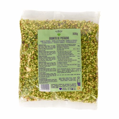 Granella di pistacchio 500g nut&me | Pistacchio 100% a pezzi | Keto | Vegano | Basso contenuto di sale | Fonte di proteine | Senza zuccheri aggiunti | Senza glutine, soia, lattosio