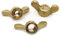 1/2 Stück Messing-Schmetterlingsmutter, Flügelmuttern von Hand festziehen(M6 2pcs)