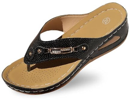 Générique Stivaletti e stivaletti da ragazza estivi, pantofole con zeppa traforate, da donna, alla moda, estive, comode, da spiaggia, stivale, tacco, Le Noir, 38 EU