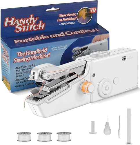 Neat-O Mini Handheld Sewing Machine, Portable, Compact, Suitable for Home, Travel, and DIY Projects