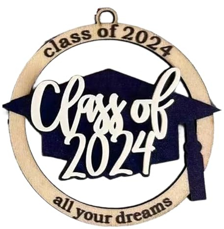 Flaroey Personalized Graduation Name Ornament, Class of 2024, University, College Graduation, High School Graduate Ornament C