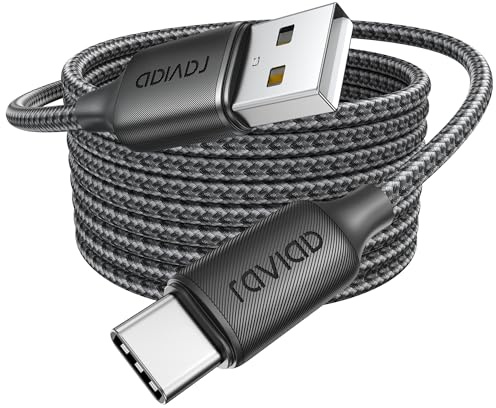 RAVIAD Cavo USB Type-C, Cavo USBA a USBC Lungo 3.1A Ricarica Rapida [4M]